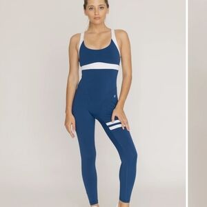 Topissima Serena Ocean Blue Strappy Jumpsuit